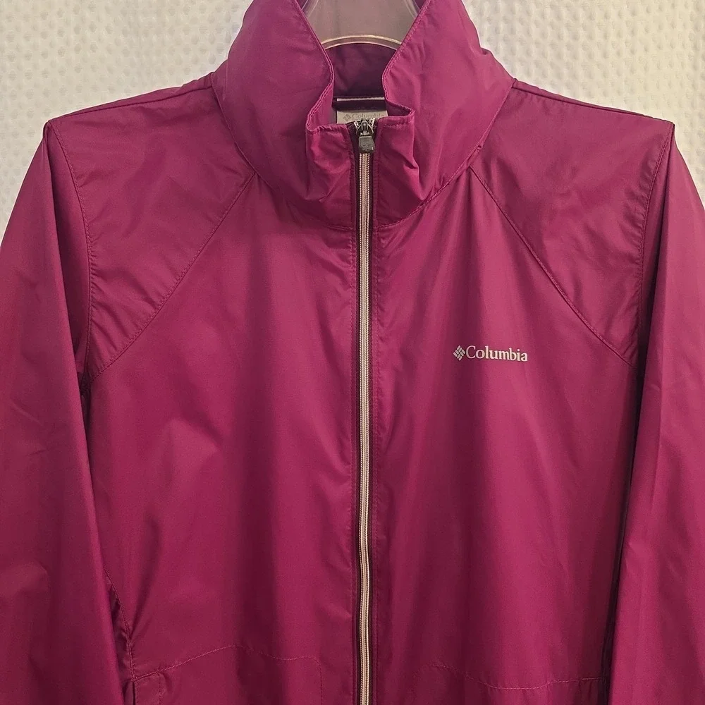 EXCELLENT Columbia Purple Rain Coat Jacket Waterproof With Hood Size XL